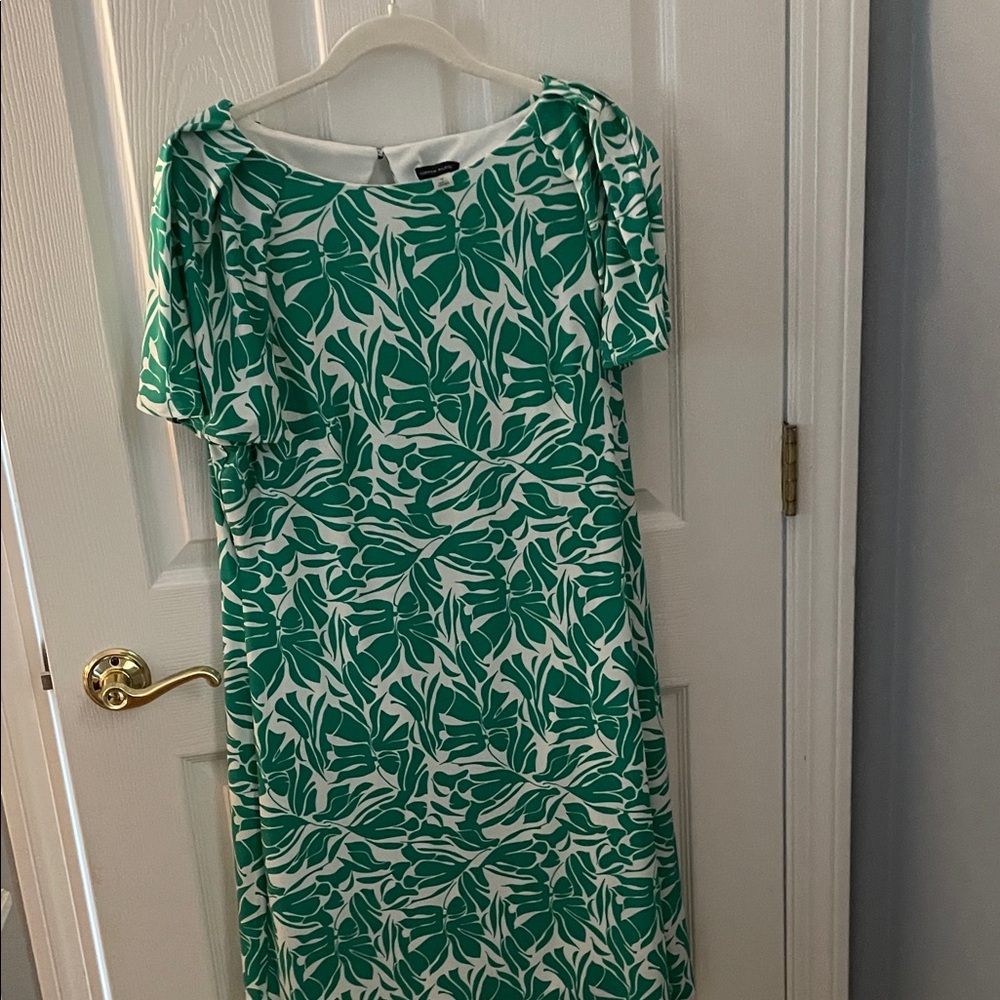 Tommy Hilfiger Green and White Midi Dress